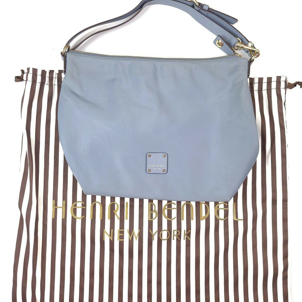 Henri Bendel Nylon Purse Bag Tote Blue